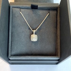 David Yurman Petite Albion Diamond Pendant Necklace